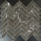 Pietra Grey Herringbone Polished Limestone Mosaic Tiles 64x20
