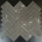 Pietra Grey Herringbone Honed Limestone Mosaic Tiles 64x20