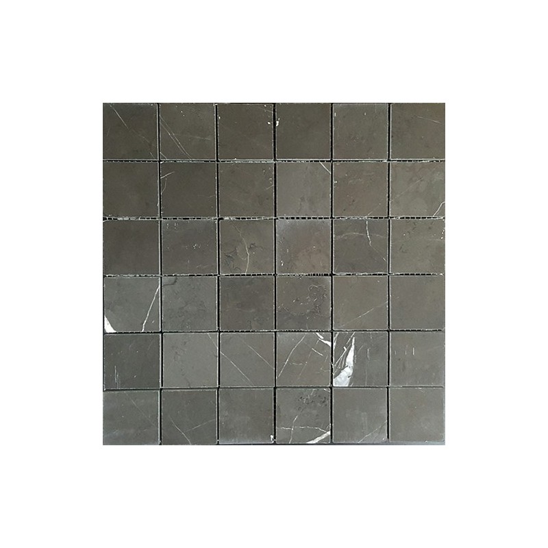 Pietra Grey Square Honed Limestone Mosaic Tiles 50x50