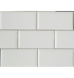 Spanish White Gloss Semi Round Subway Ceramic 150x75