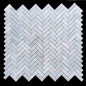 Carrara Herringbone Honed Marble Mosaic Tiles 64x20