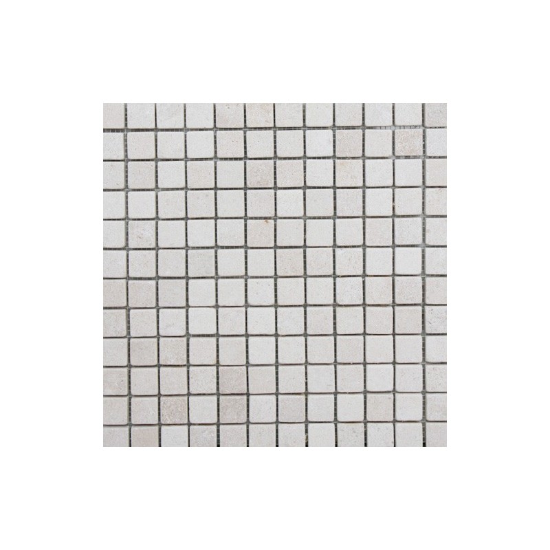 Crema Luminous Tumbled Limestone Mosaic Tiles 25x25