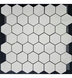 Hexagon Statuario Matt Porcelain Mosaic 48x55