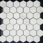 Hexagonal Statuario Polished Porcelain Mosaic 48x55
