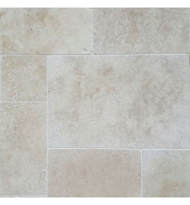 Classico Light French Pattern Tumbled Tile Travertine