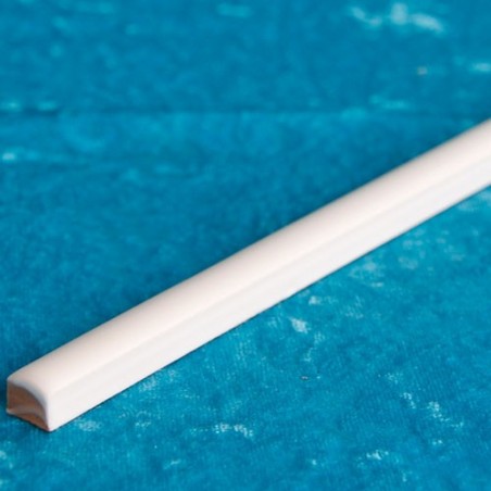 White Matt Pencil Listello Ceramic Tiles 10x200