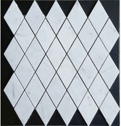 Carrara Diamond Honed Marble Mosaic 50x100