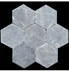 Pietra Grey Hexagon Tumbled Limestone