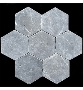 Pietra Grey Hexagon Tumbled Limestone 