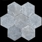Pietra Grey Hexagon Tumbled Paver Limestone