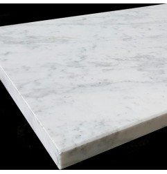 Carrara Honed Pencil Edge Marble Step Treads