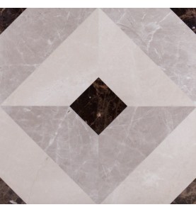 Italian Colonial Polished Marble Porcelain Backed