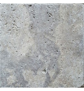 Silver French Pattern Tumbled Paver Travertine