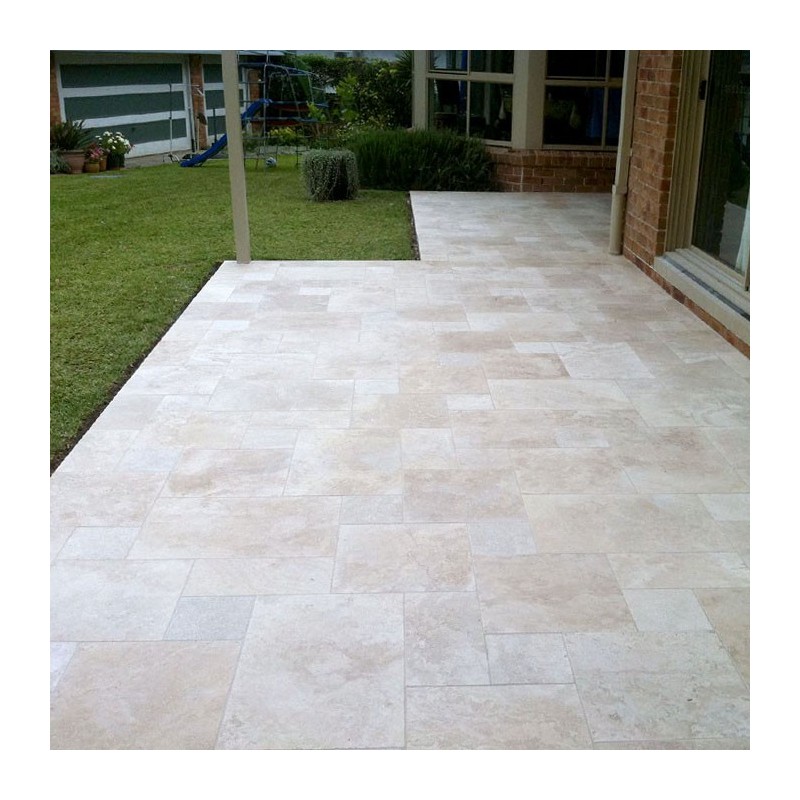 Classico Medium French Pattern Tumbled Paver Travertine 30mm