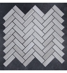Serpeggiante Veincut Herringbone Honed Limestone Mosaic 20x64
