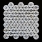 Calacatta Triangle Tumbled Marble Mosaic Tiles