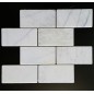 Persian White Tumbled Subway Sheeted Marble