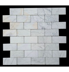 Persian White Tumbled Subway Sheeted Marble
