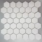 Dolomite white Hexagon Honed Marble Mosaic Tiles 48x48