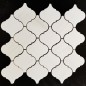 Dolomite white Arabesque Honed Marble Mosaic Tiles 97x102