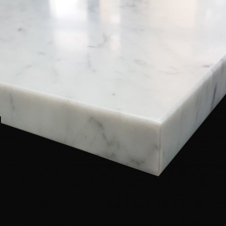 Carrara Honed Pencil Edge Step Tread Marble