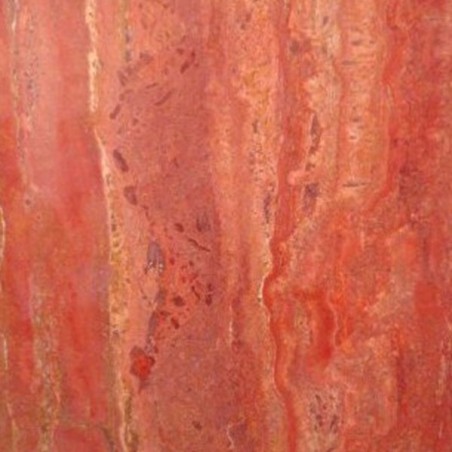 Travertine Rosso (Persian Red) - Vein Cut - Epoxy Filled & Polished 