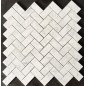 Carrara Herringbone Honed Marble Mosaic Tiles 98x48