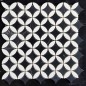 Round Star Nero Marquina & Thassos Honed Marble Mosaic Tiles
