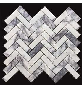 New York Herringbone Honed Marble Mosaic 20x64