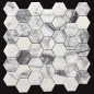 New York Hexagon Honed Marble Mosaic Tiles 48x48