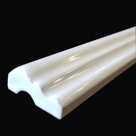 White Gloss Capping Ceramic Tiles 30X200 NAPBLA