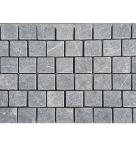 Pietra Grey Tumbled Brick Pattern Cobblestone Limestone