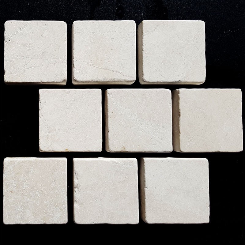 Bianca Perla Tumbled Brick Pattern Cobblestone Limestone