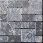 Pietra Grey Mini French Pattern Tumbled Limestone Mosaic Tiles