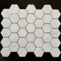 Bianca Luminous Hexagon Honed Marble Mosaic Tiles 48x48