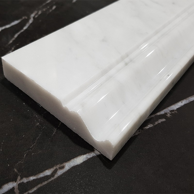 Carrara Polished Heritage Design Skirting Marble