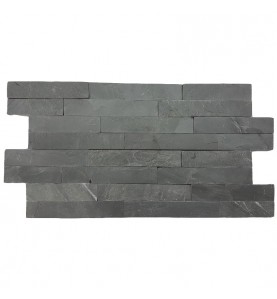 Black Slate Z Panel Stacked Stone