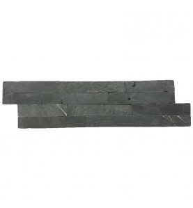 Black Slate Z Panel Stacked Stone