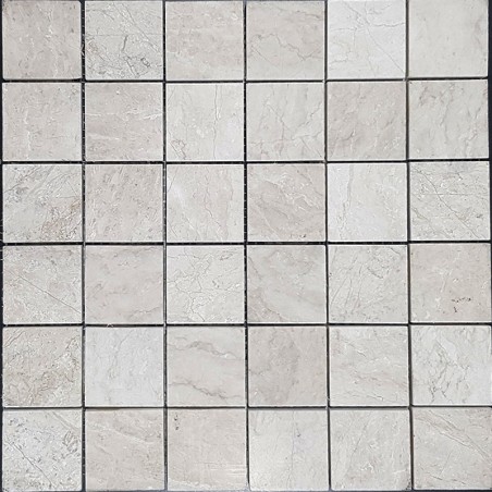 Bianca Perla Limestone Mosaic|Polished|50x50